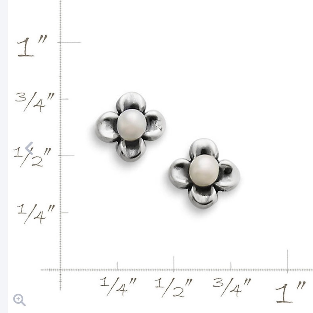 James Avery ear posts with cultured pearl